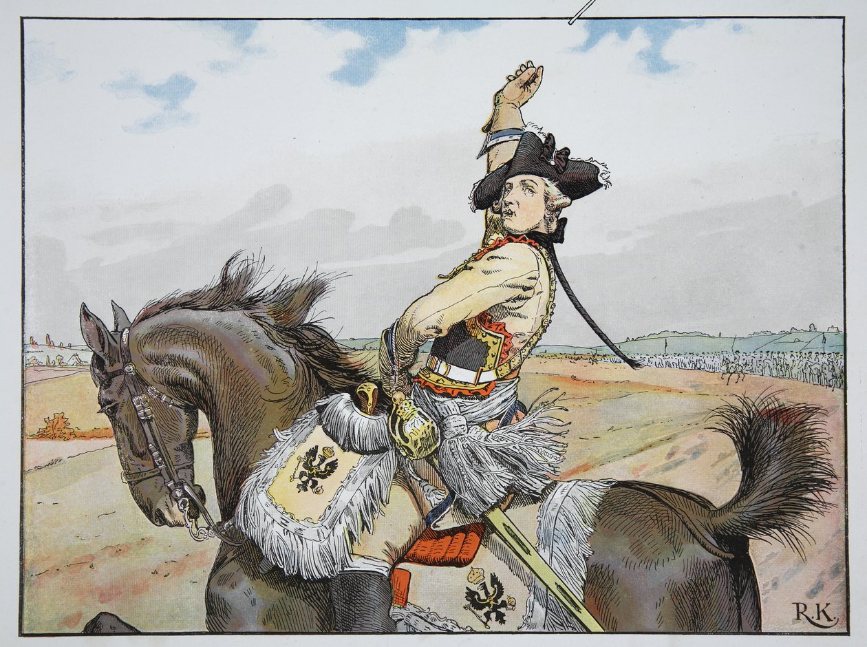 Seydlitz at Rossbach, 5 November 1757 by Richard Knoetel