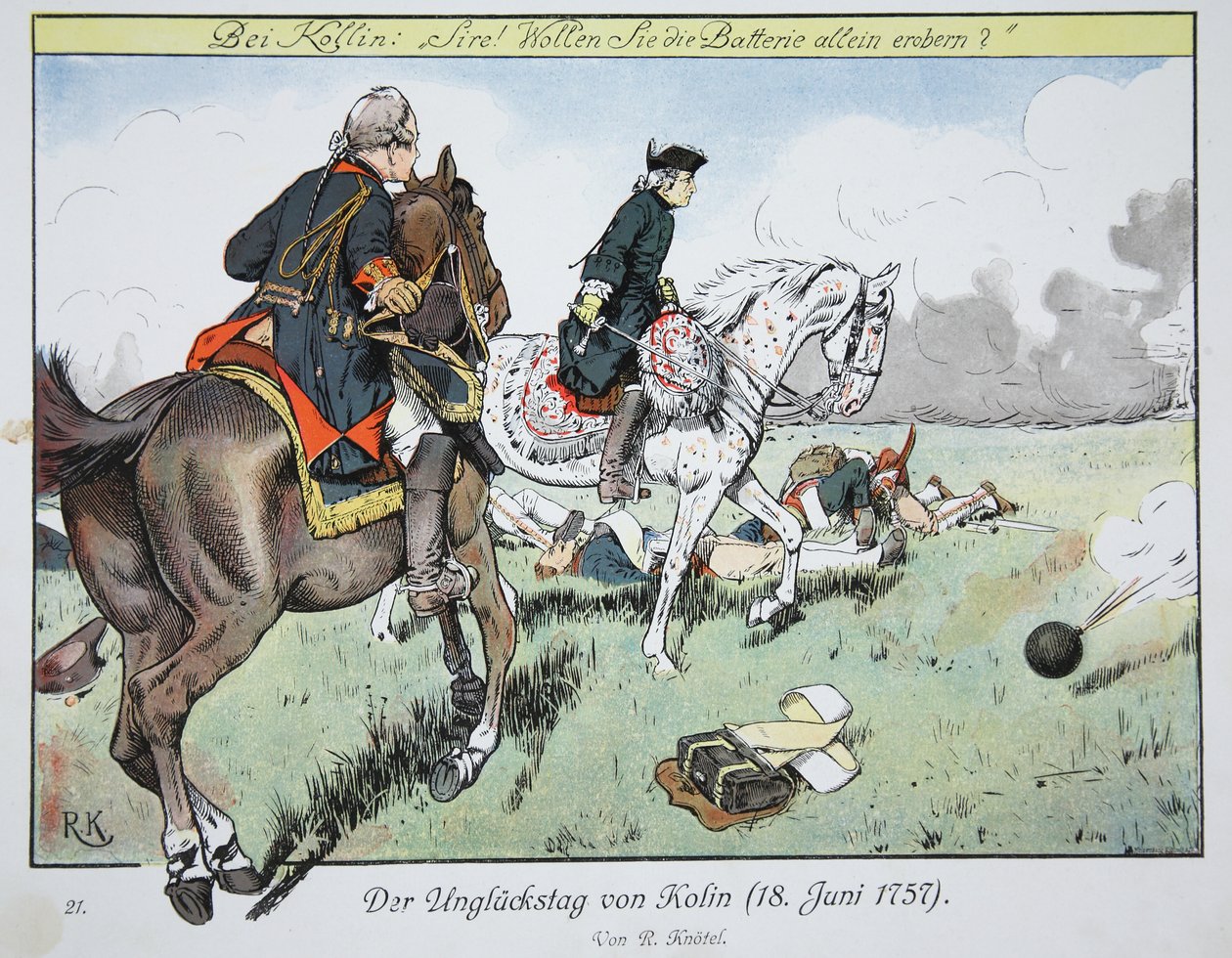 The fatal day of Kolin, 18th June 1757 by Richard Knoetel