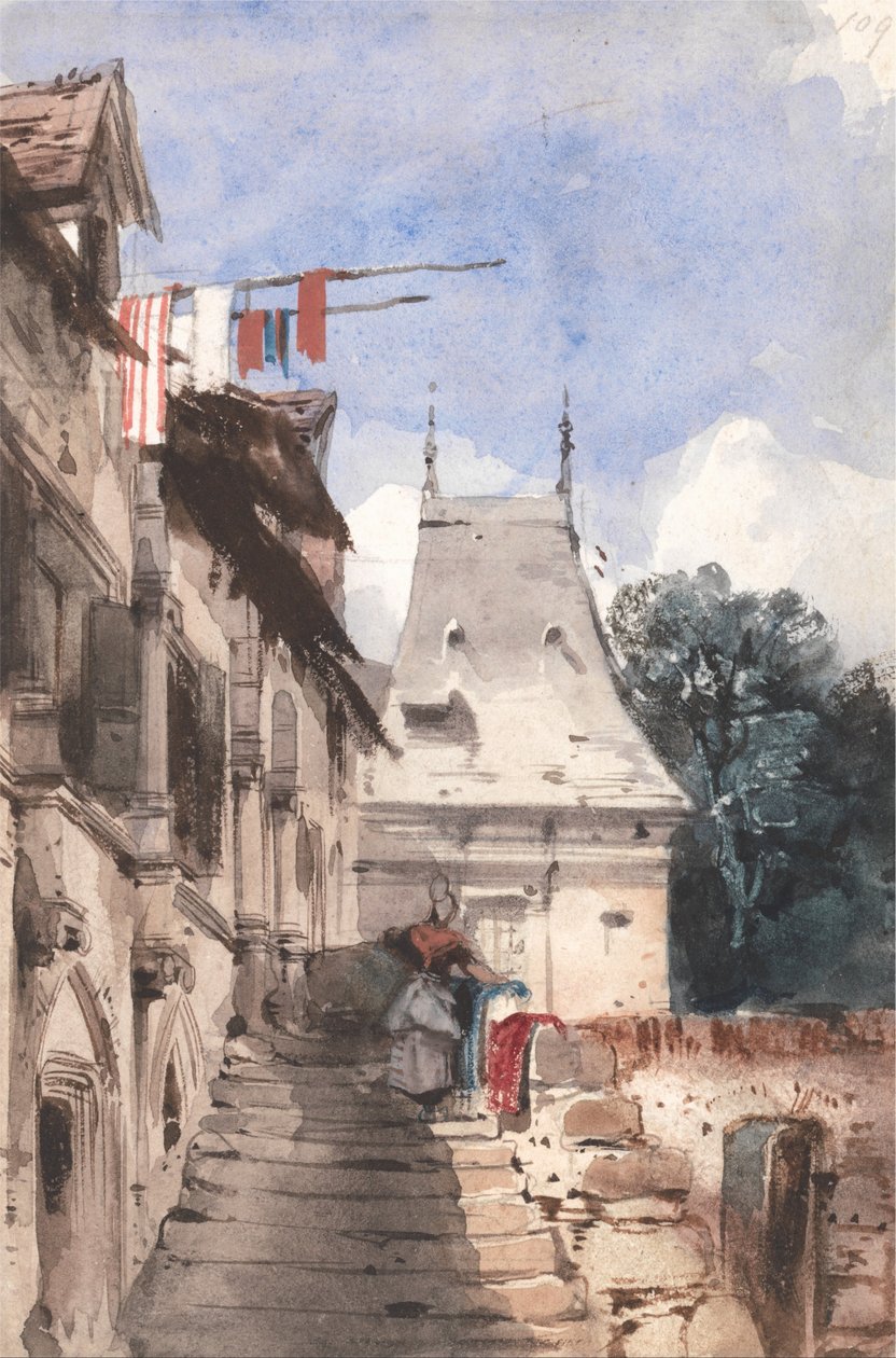 Abbey St-Amand, Rouen by Richard Parkes Bonington