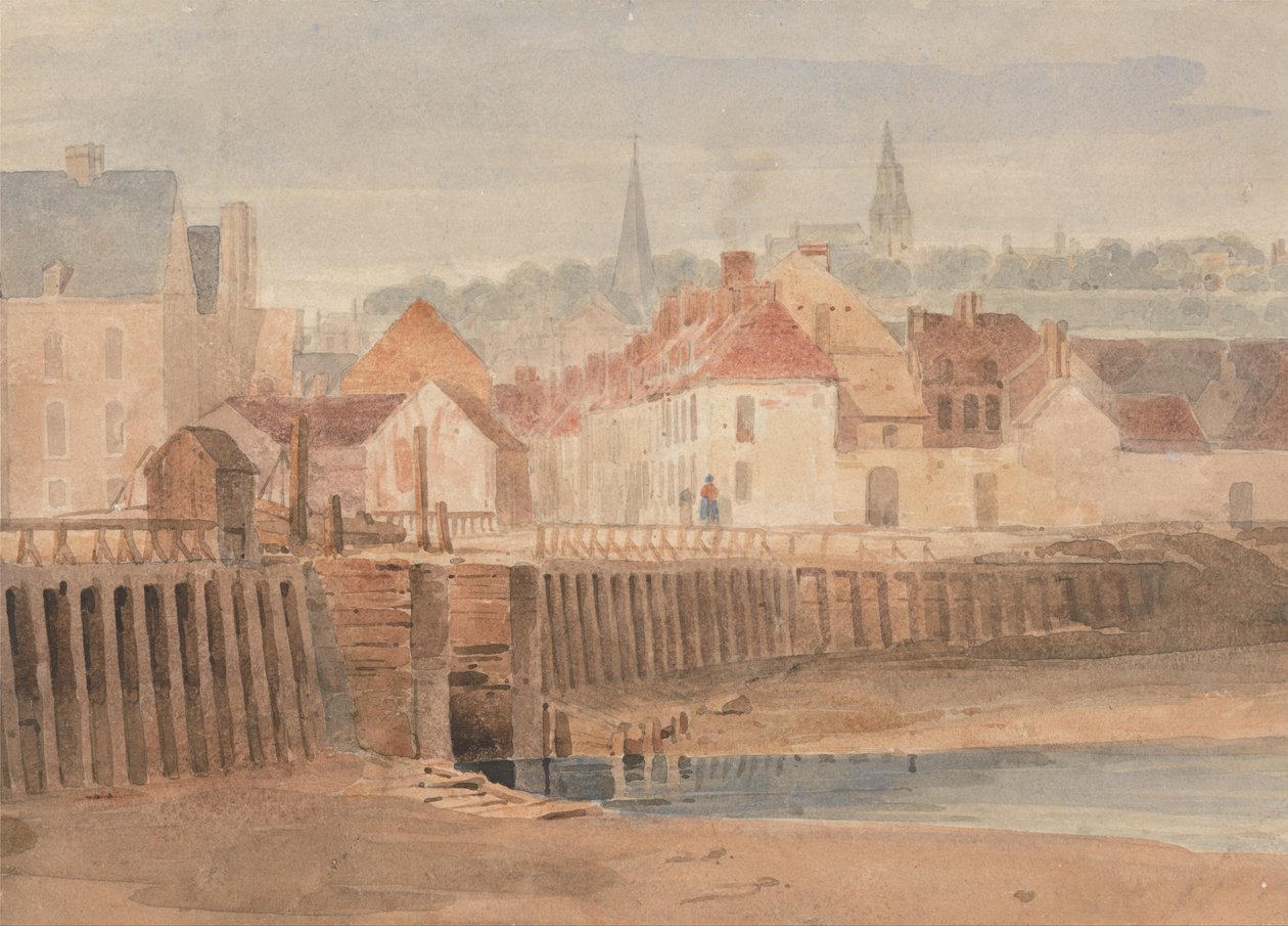 Boulogne Harbor by Richard Parkes Bonington