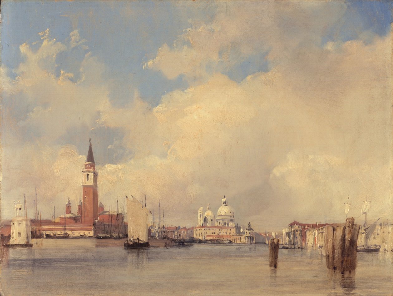 View in Venice, with San Giorgio Maggiore by Richard Parkes Bonington