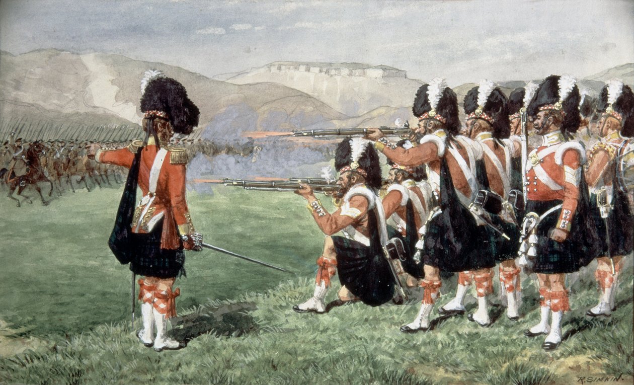 The Thin Red Line, 1854 by Richard Simkin