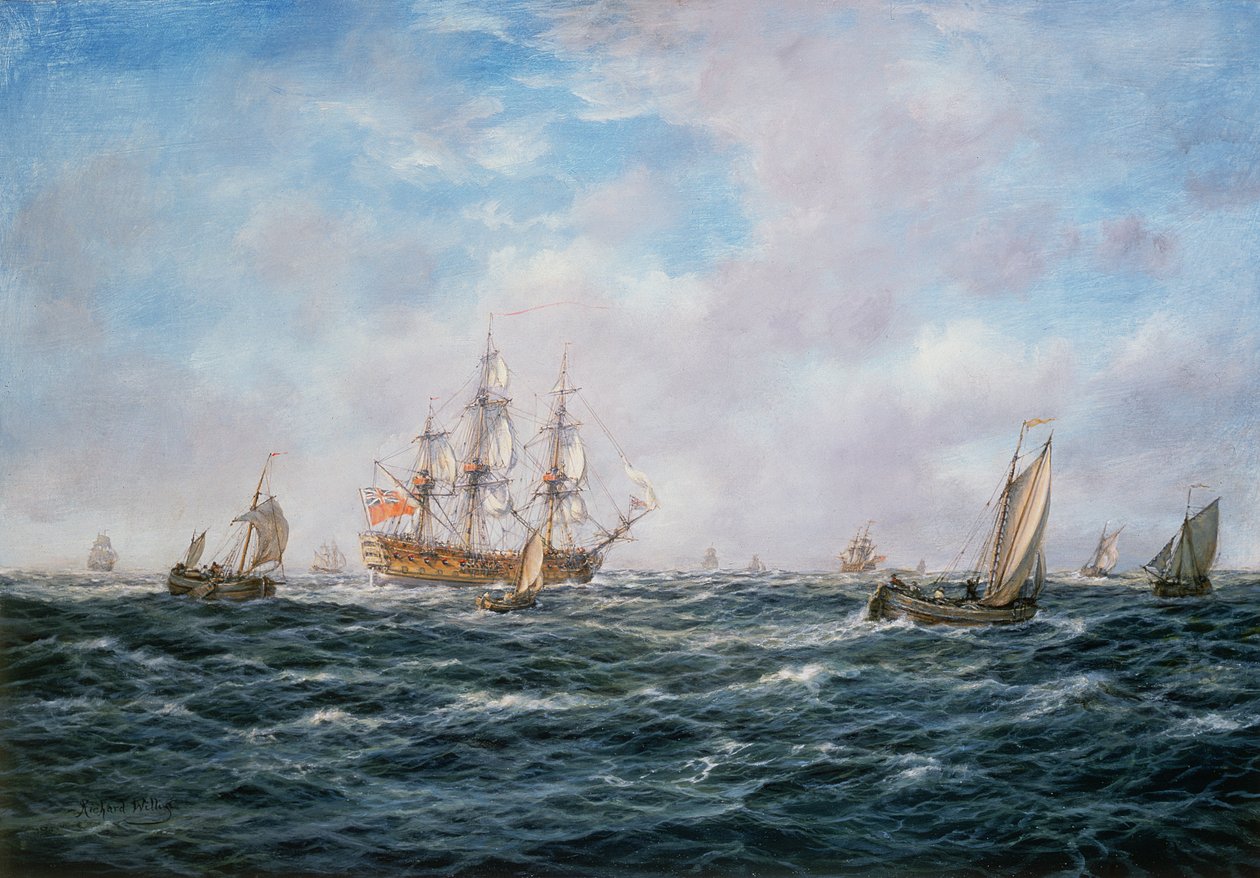 British Man-o-War and Other Craft by Richard Willis