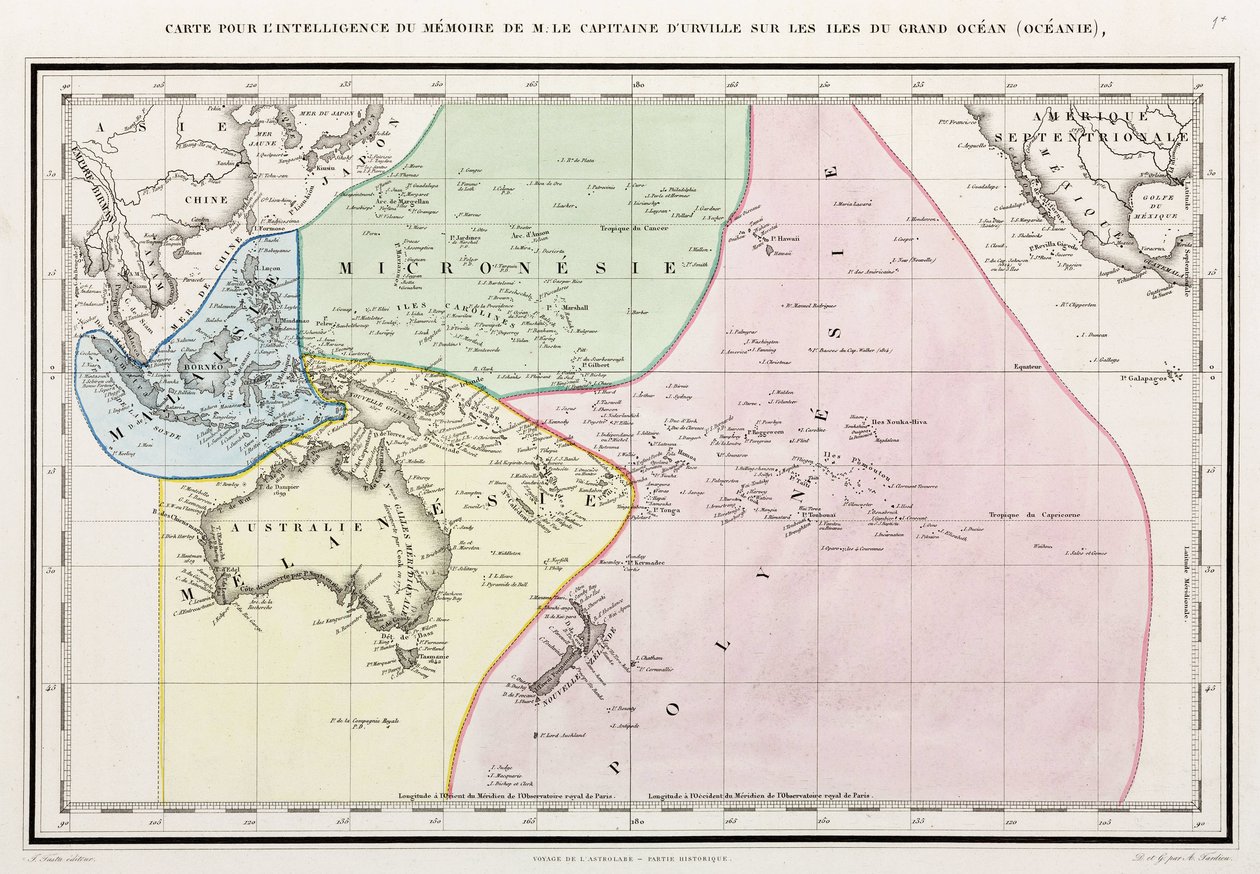Map of the Pacific Ocean by John Pardon