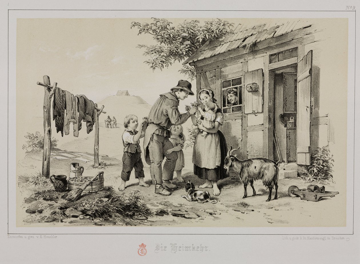 Miner returning home, Germany, c 1851 by John Pardon