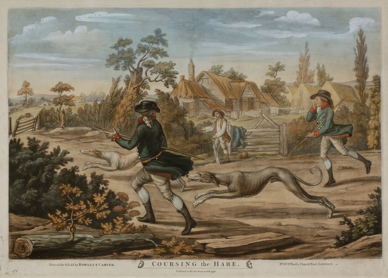 Coursing the Hare, Printed for Bowles & Carver by Richard (after) Dighton