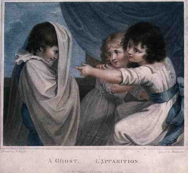 A Ghost, engraved by Luigi Schiavonetti, pub. by T. Simpson by Richard (after) Westall