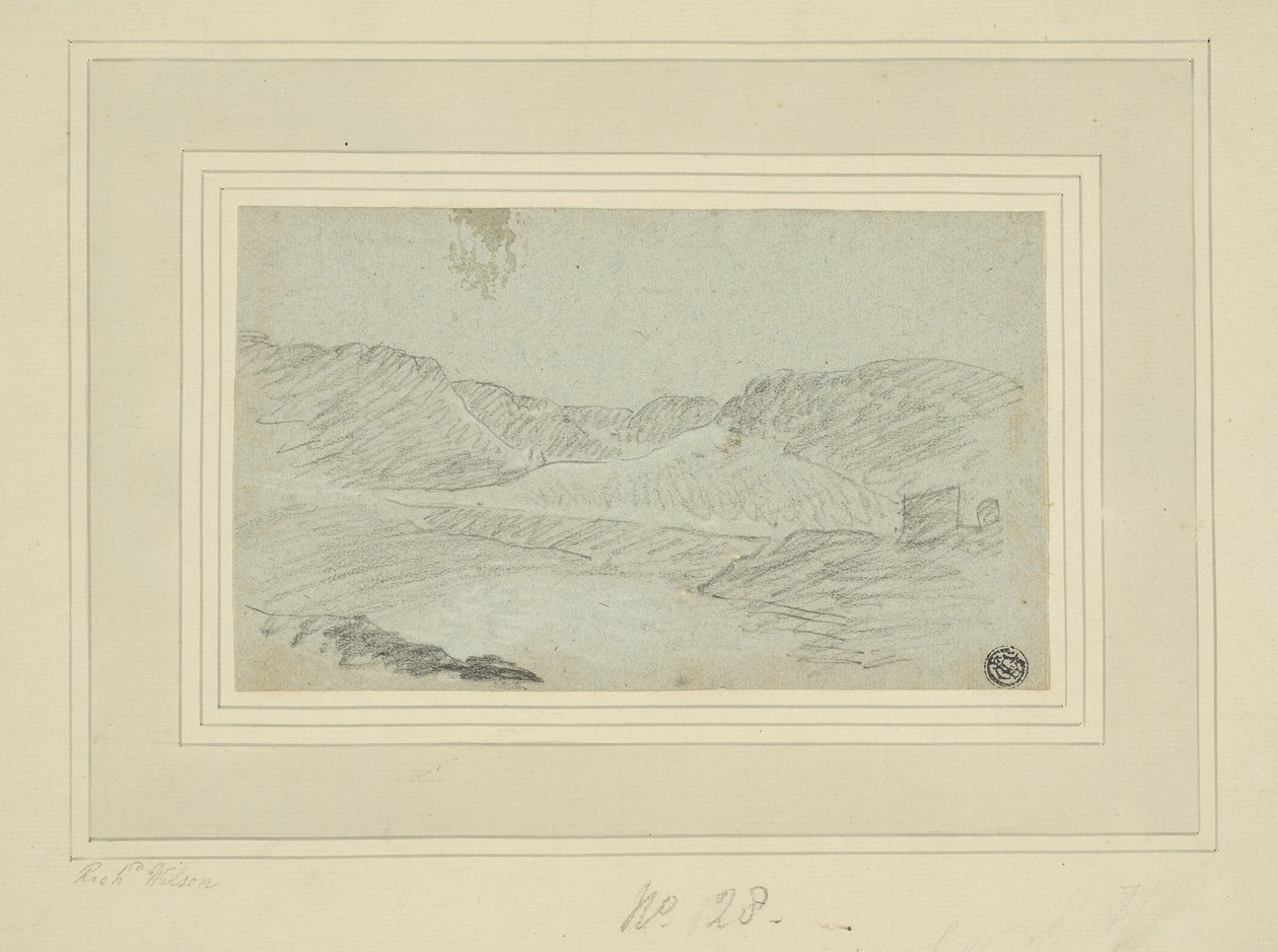 Hilly Landscape by Richard (attr.to) Wilson