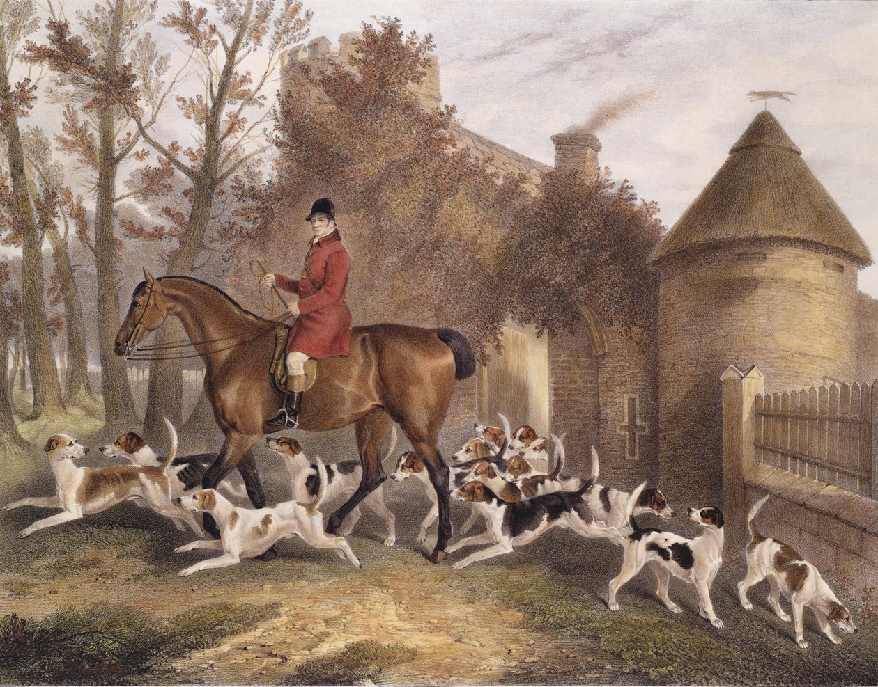 W. Sebright, Huntsman to the Milton Hounds, engraved by J.W. Giles, 1839 by Richard Barrett Davis