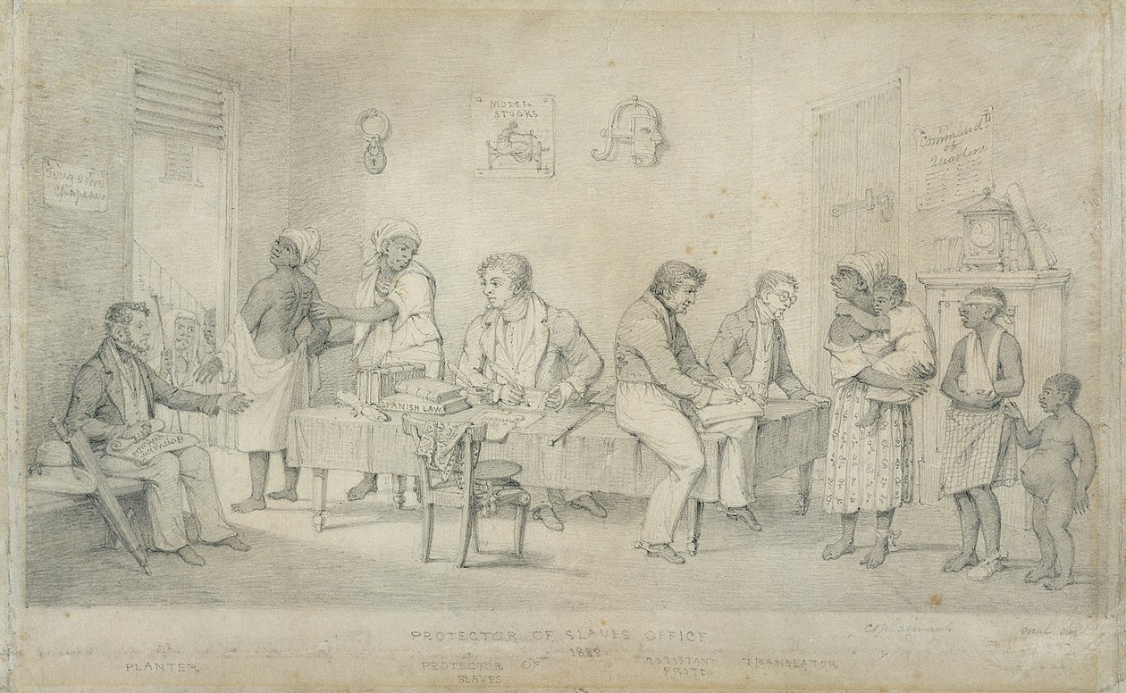 Protector of Slaves Office, Trinidad by Richard Bridgens