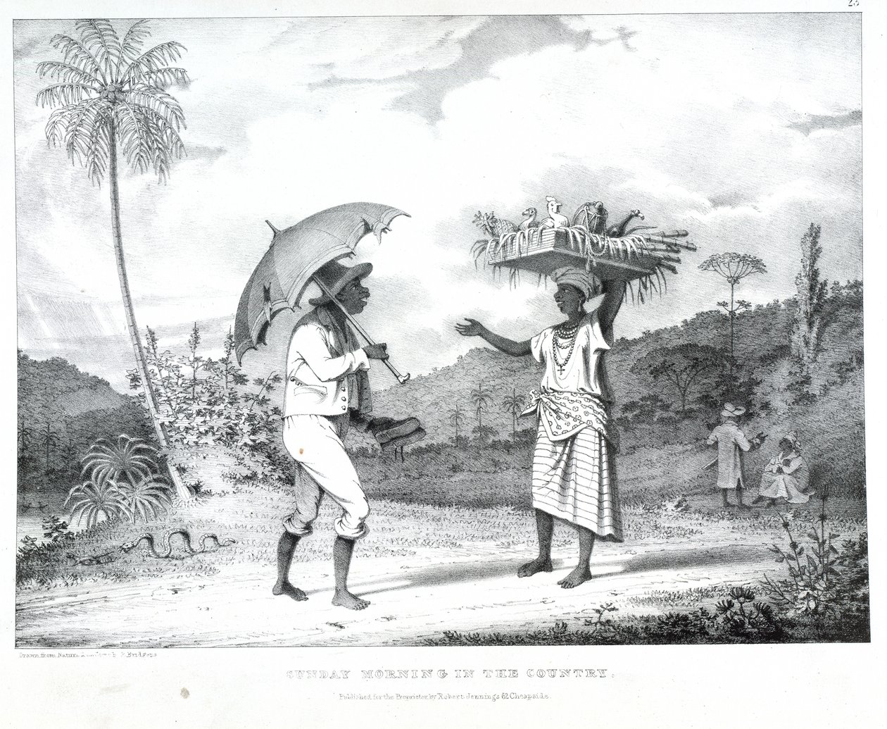 Sunday morning in the country, illustration from 