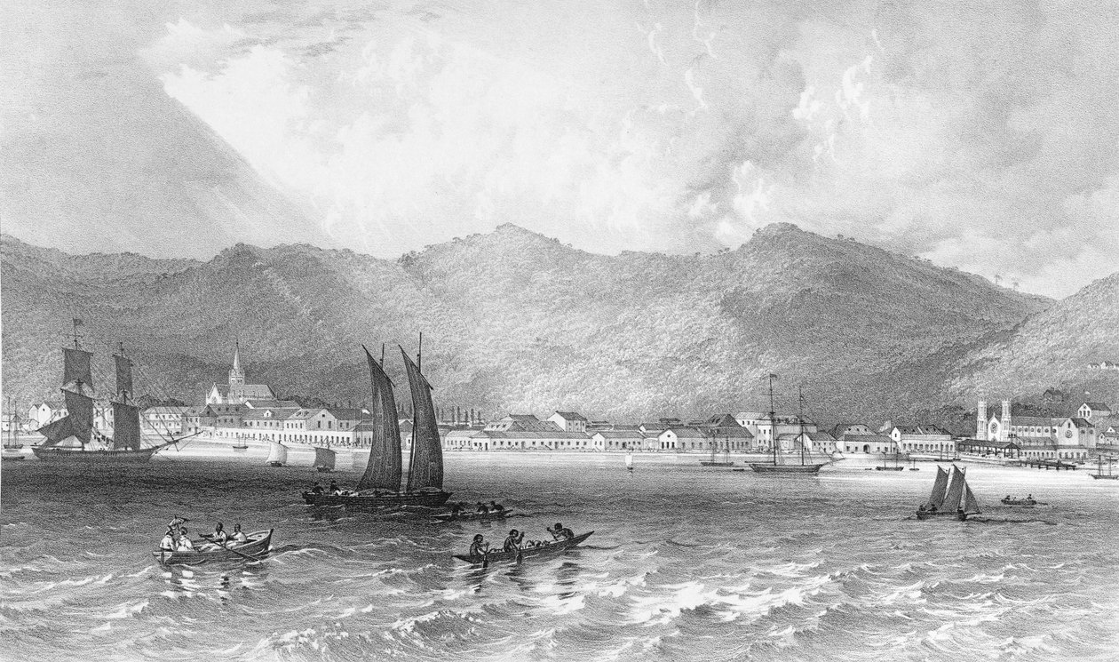 Trinidad, from the Gulf of Paria, illustration from 