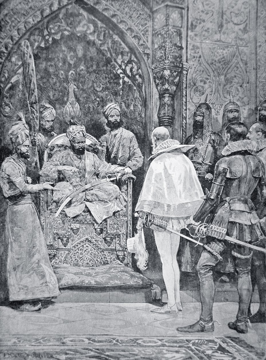 Akbar the Great Receives Queen Elizabeth
