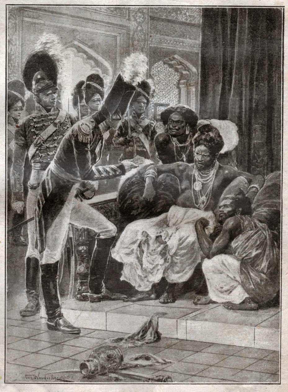 Colonialism in Sri Lanka (engraving) by Richard Caton (after) Woodville
