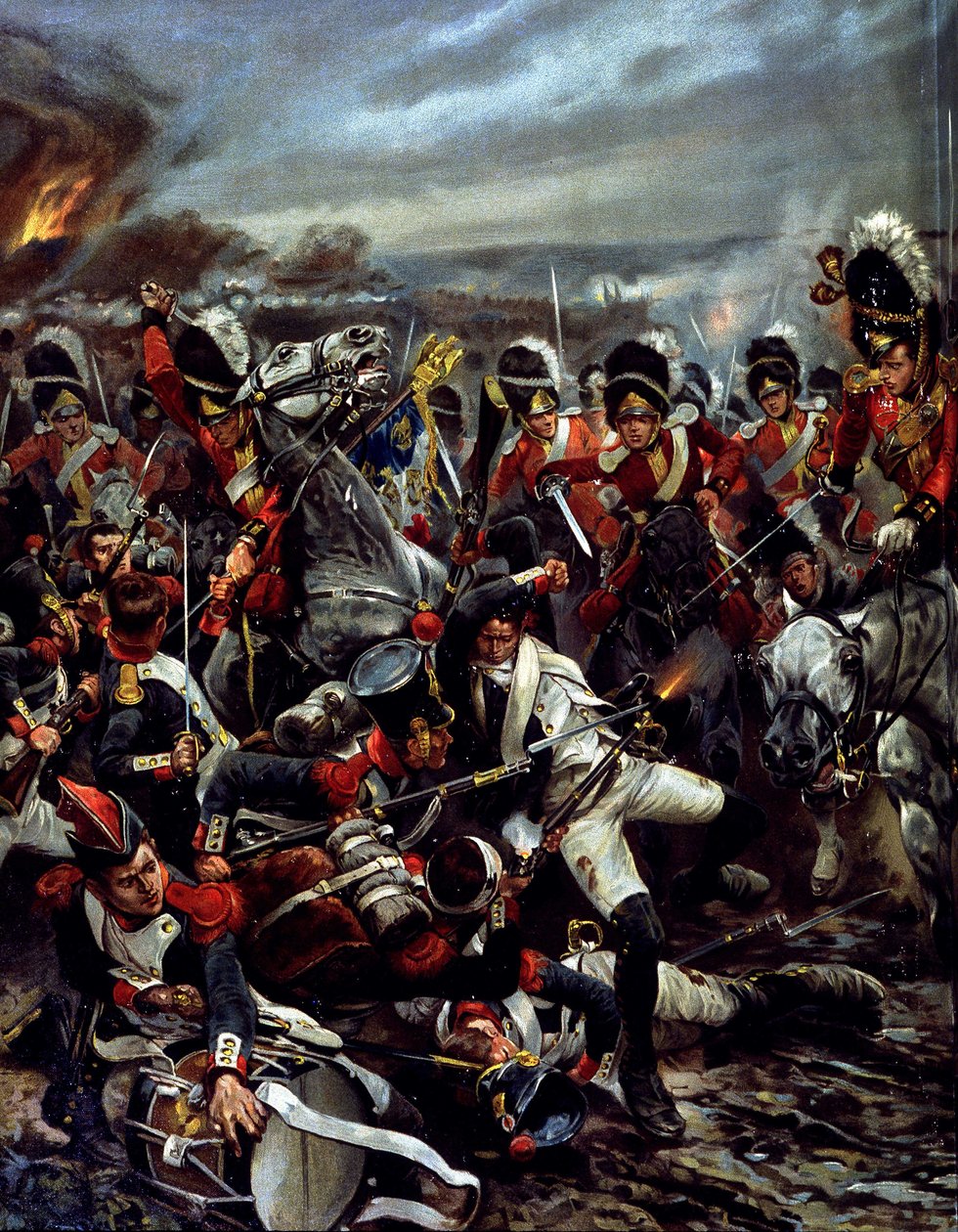 The Charge of the Scots in Waterloo by Richard Caton (after) Woodville