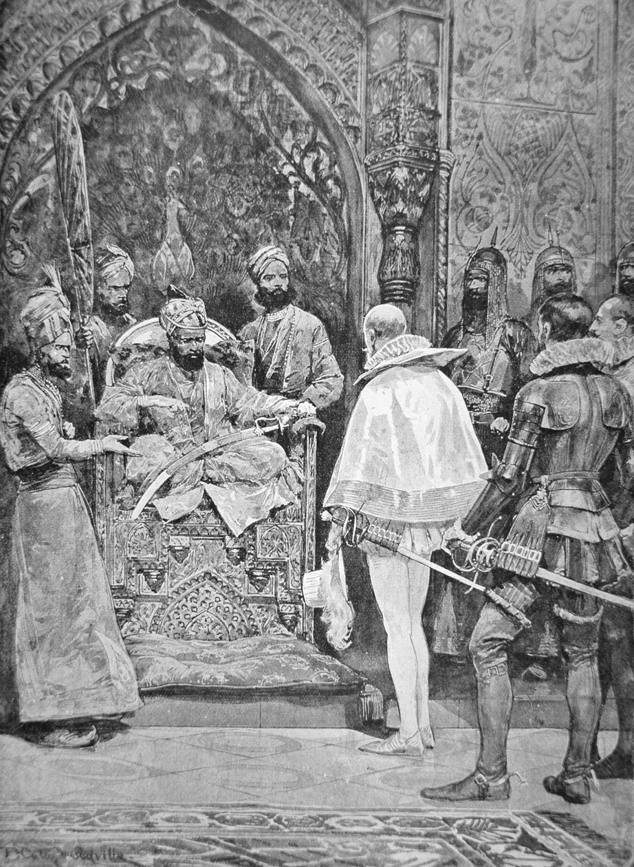 The English Ambassador in India in 1615 by Richard Caton II (after) Woodville