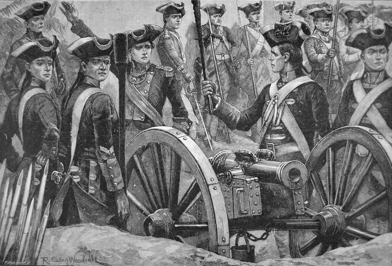 The Men who served under Clive by Richard Caton II (after) Woodville
