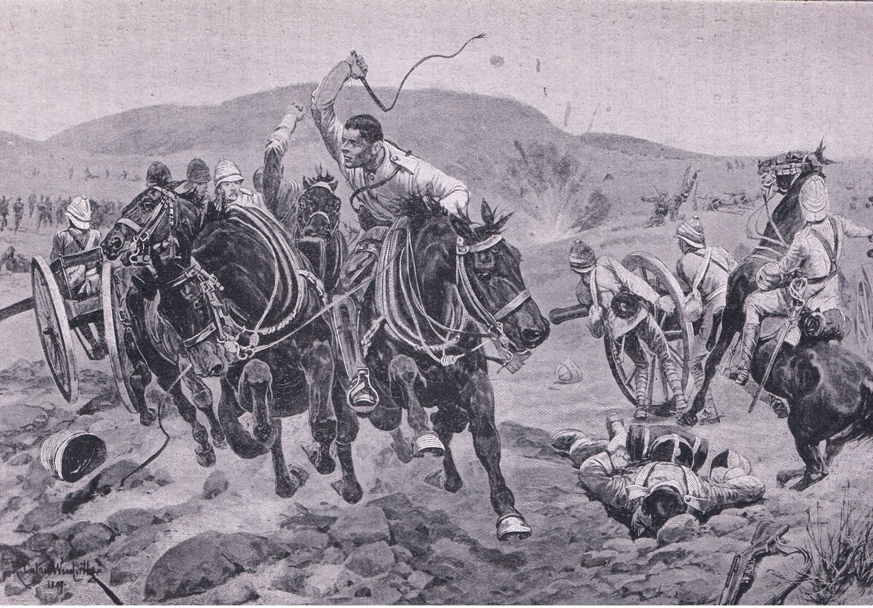 Field artillery coming into action by Richard Caton II Woodville