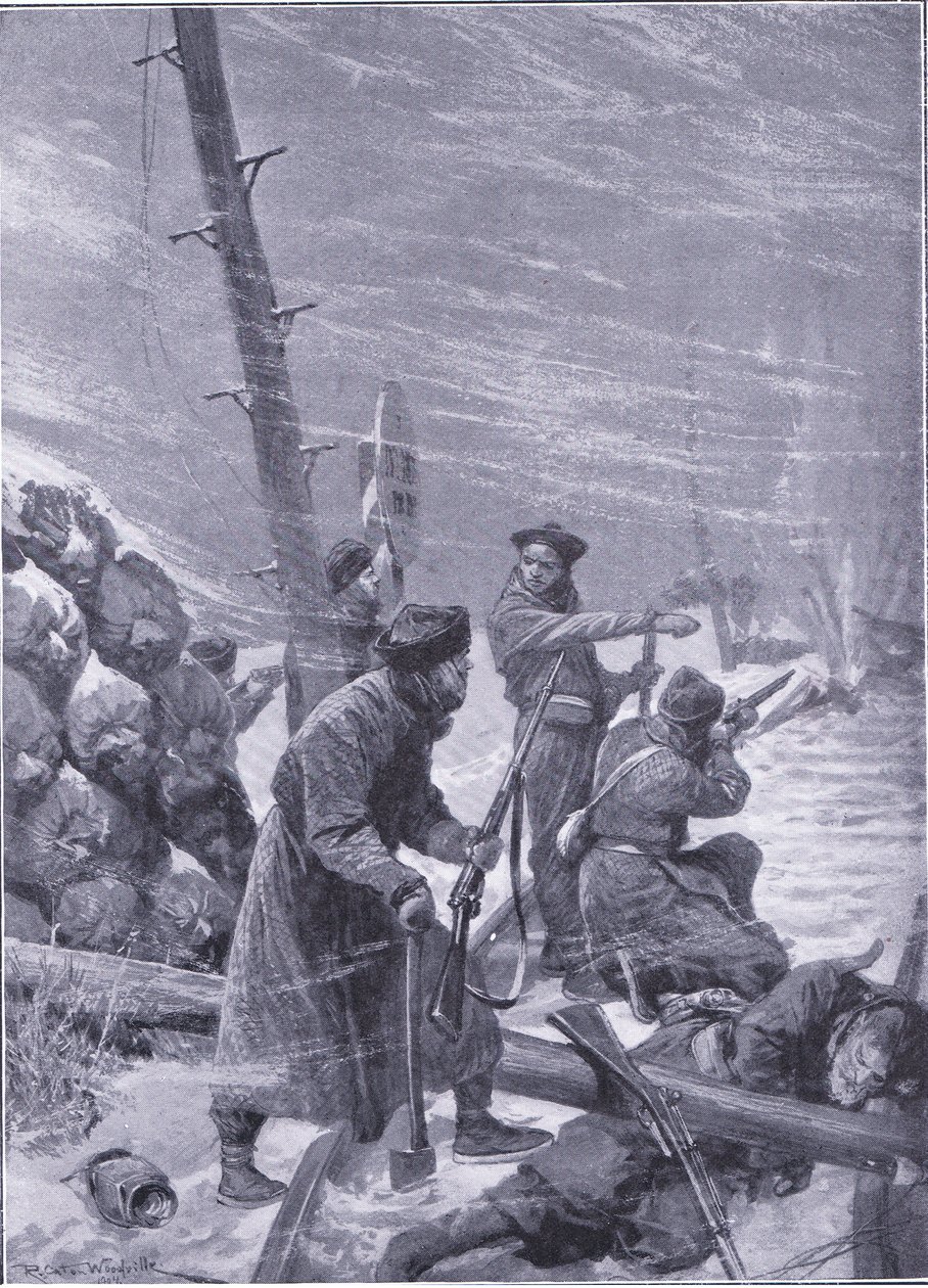 Attack on the Railway by Chunchuses by Richard Caton Woodville