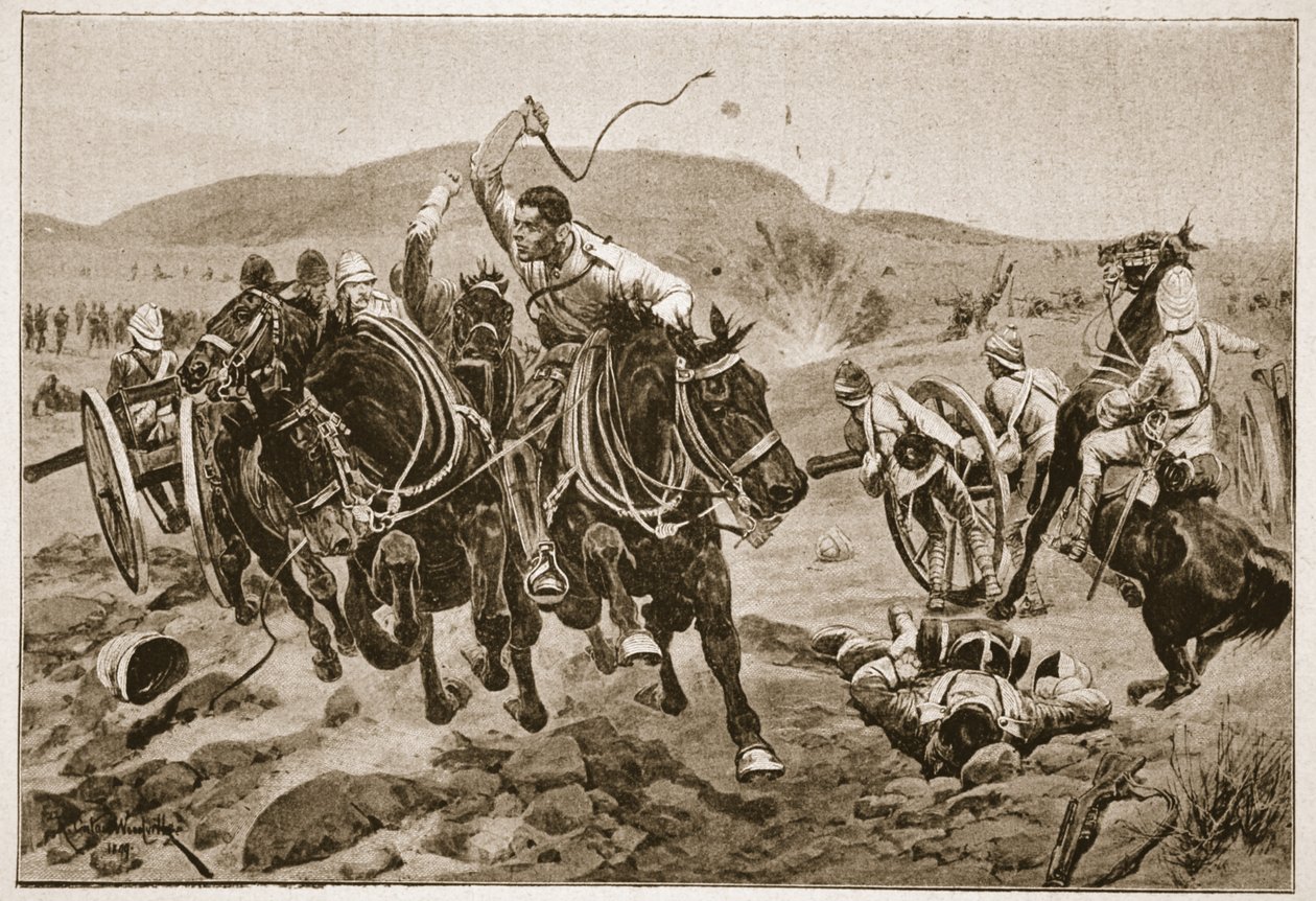 Field Artillery Coming into Action, Illustration from 