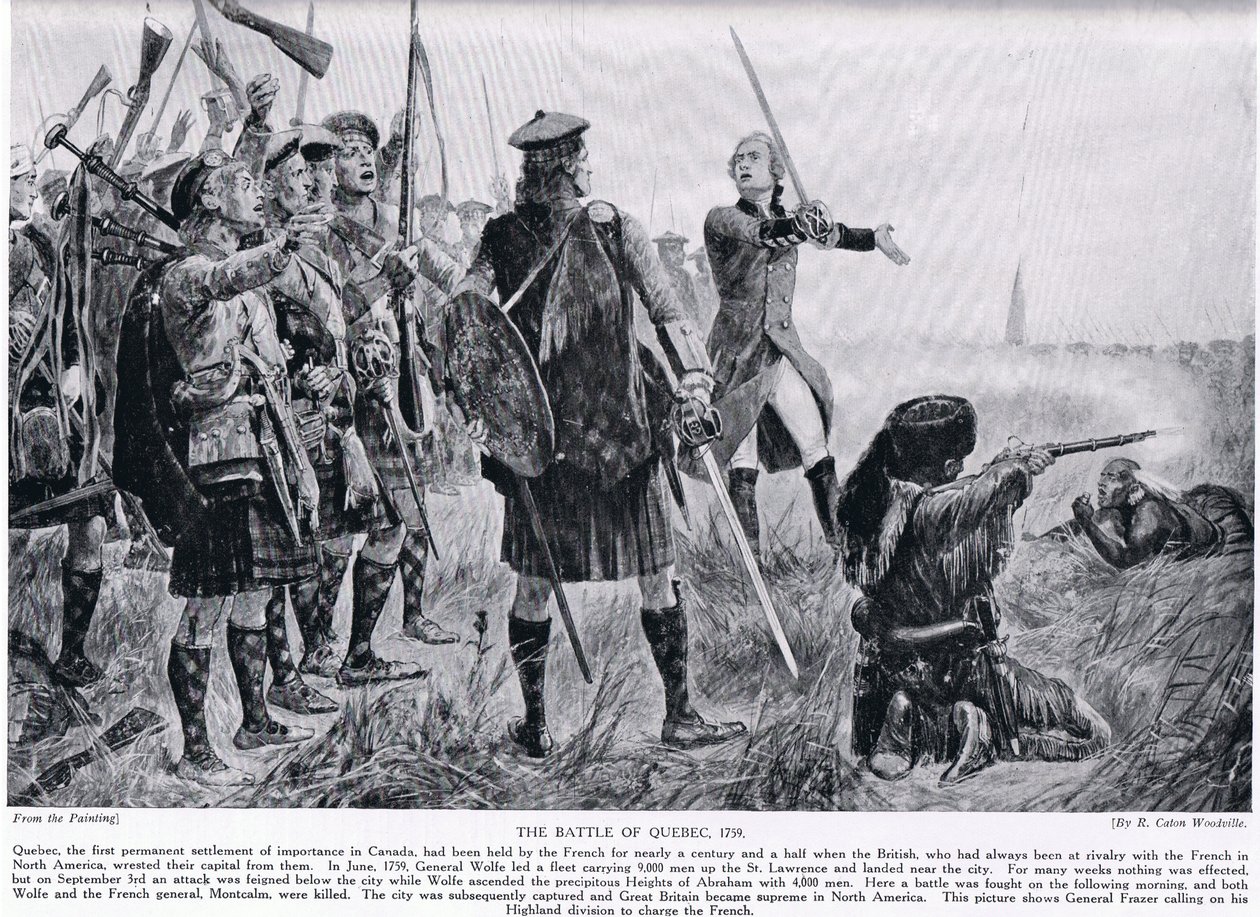 The Battle of Quebec, 1759, illustration from 