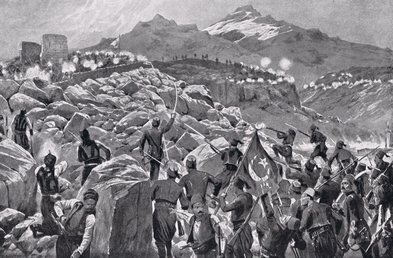 The Cretan Rebellion Against the Turks, illustration from 