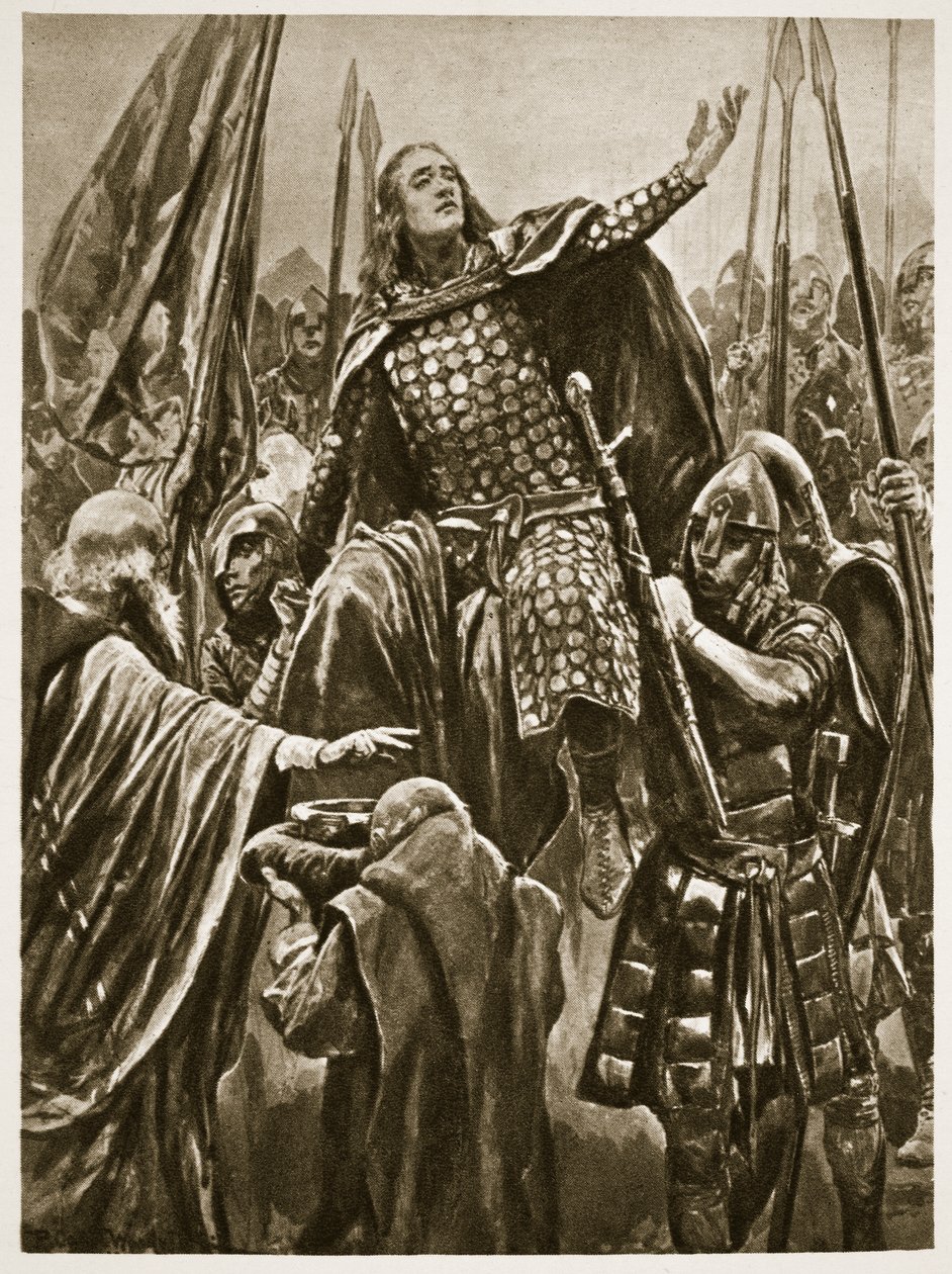 The Elevation of Edward the Elder at His Coronation at Kingston-on-Thames, Whitsunday by Richard Caton Woodville