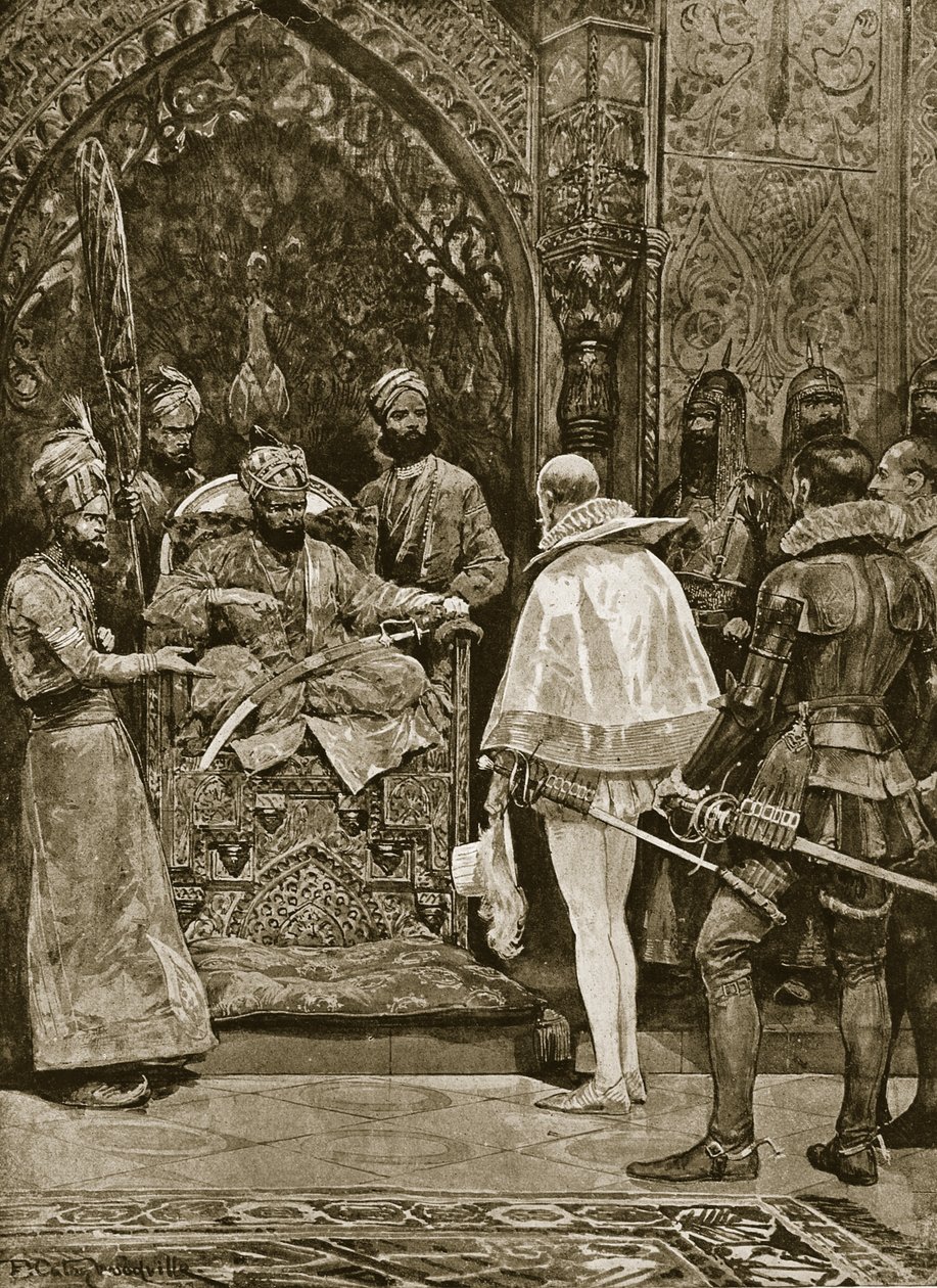 An early English embassy to India, 1599, illustration from 