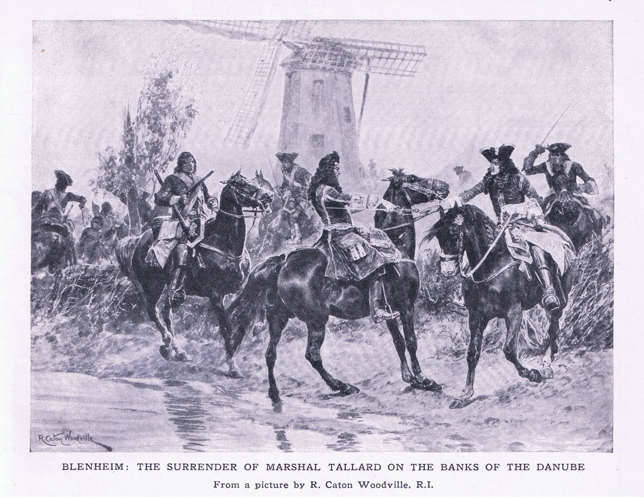 Blenheim, 13th August 1704: The surrender of Marshall Tallard on the banks of the Danube by Richard Caton Woodville junior