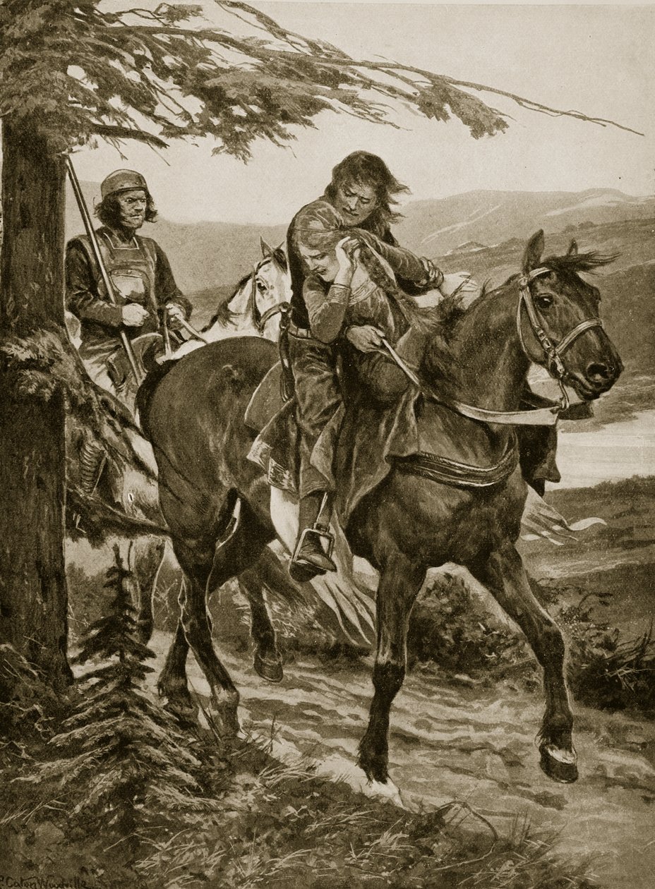 King Dermot Carries off Devorgil, Illustration from 