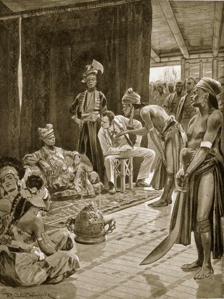 Sir James Brooke in Borneo, 1842, illustration from 