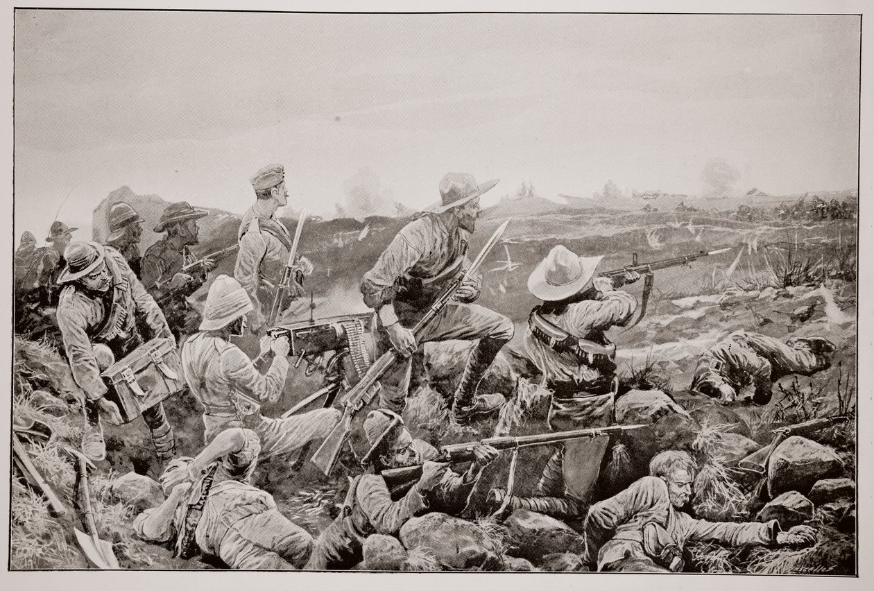 Sleepless Mafeking - Hot Work in the Trenches by Richard Caton Woodville junior