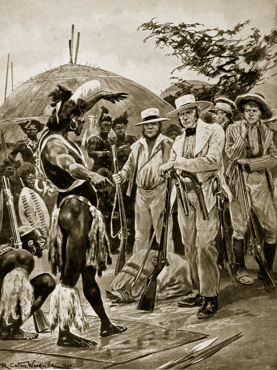 The British in Natal, illustration from 