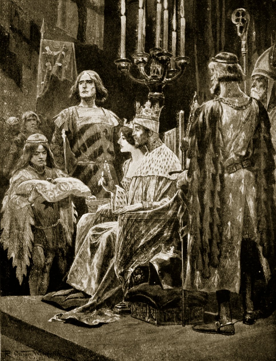 The coronation of Edward II, 1308, illustration from 