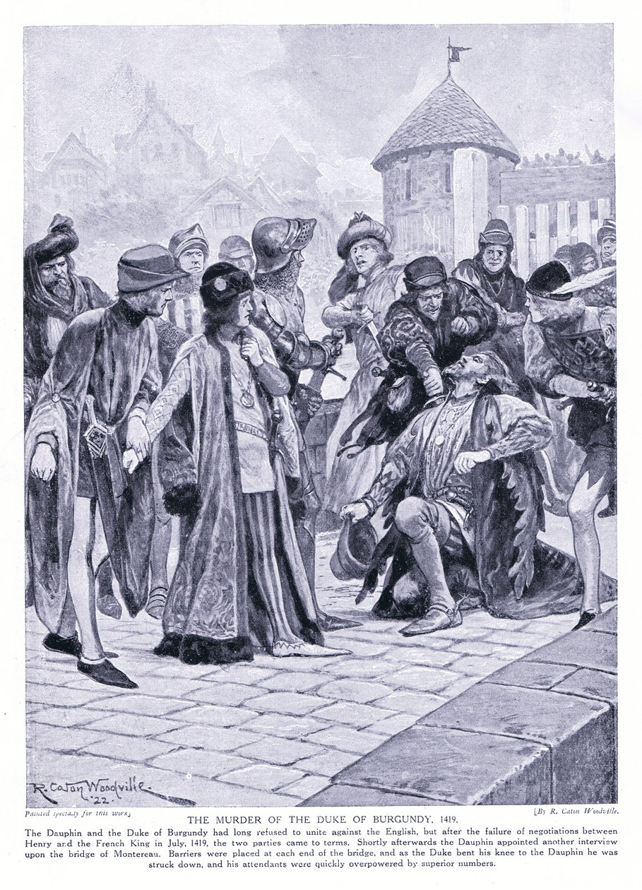 The murder of the Duke of Burgundy AD1419 by Richard Caton Woodville junior