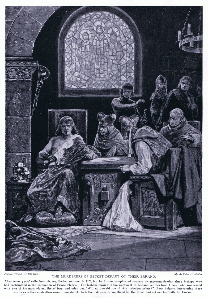 The Murderers of Becket Depart on Their Errand by Richard Caton Woodville junior