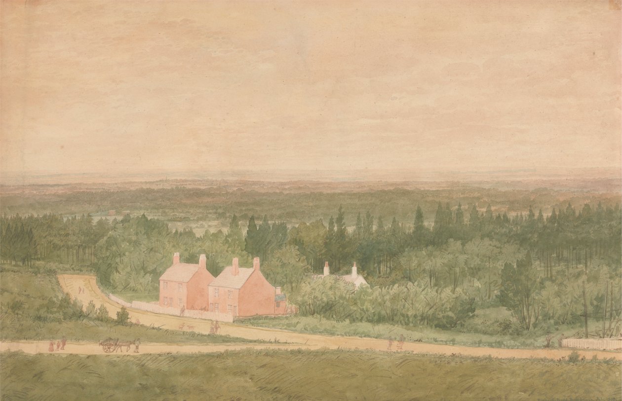 Landscape with Cottages, Broadmoor by Richard Dadd