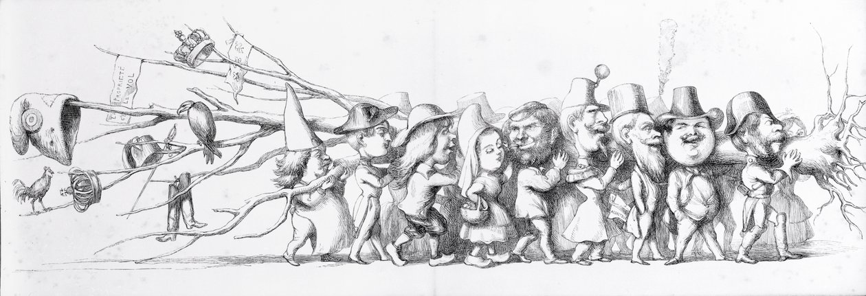 French Visitors to the Great Exhibition by Richard Doyle