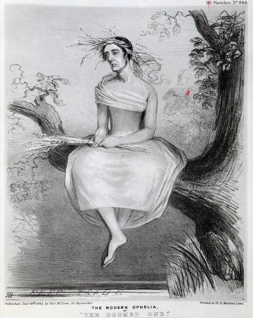The Modern Ophelia, or The Doomed One, 1845 by Richard Doyle