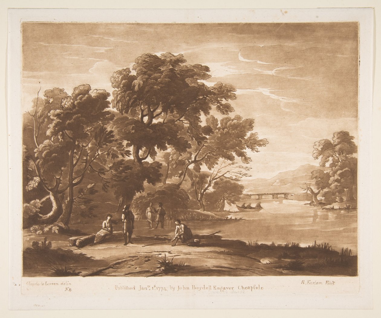 Landscape with Figures by Richard Earlom