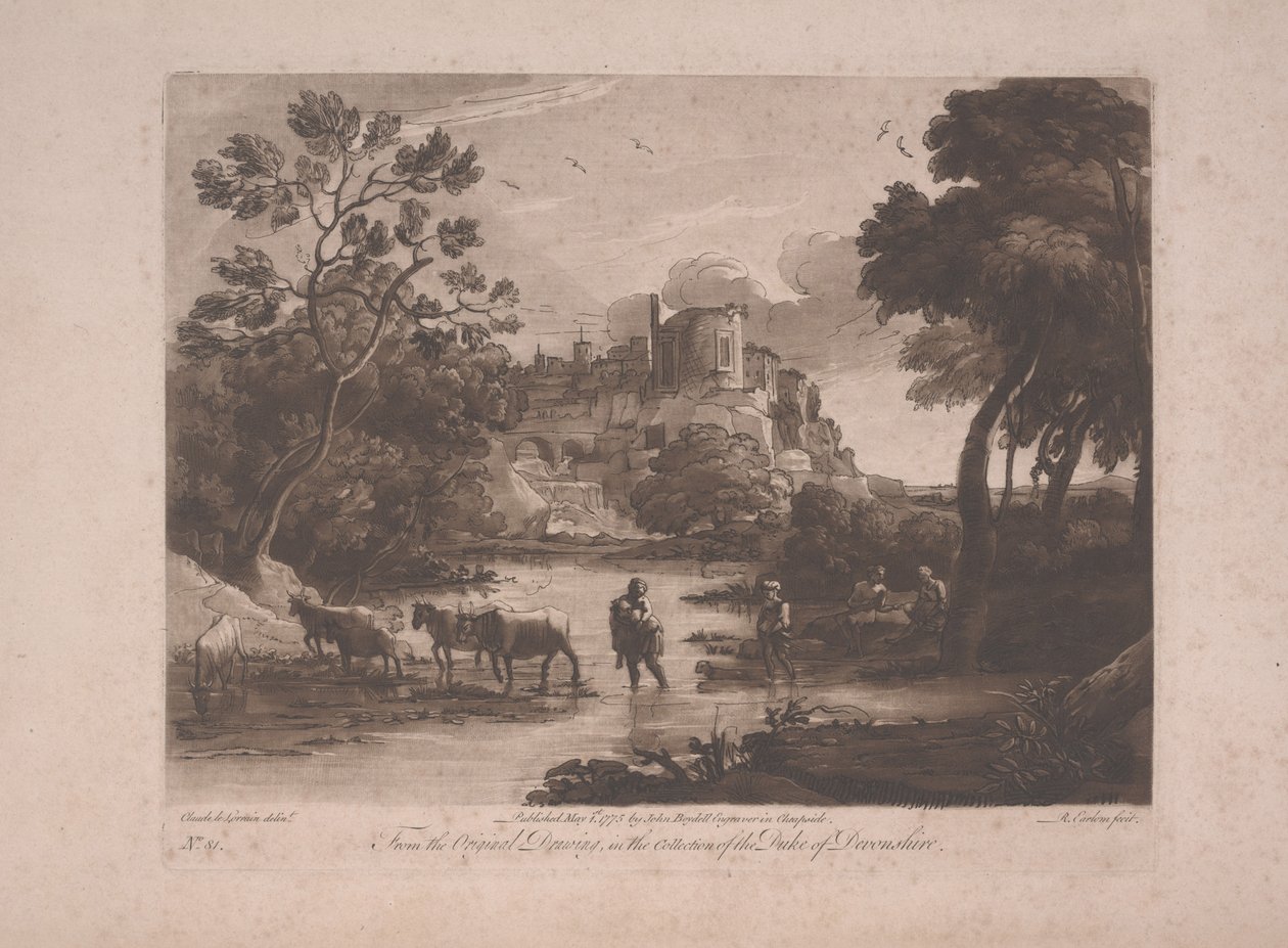 View of Tivoli at Sunset by Richard Earlom