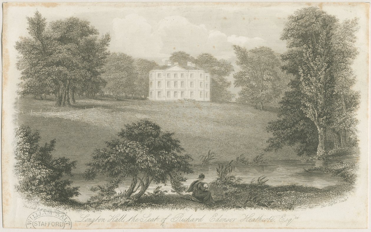 Longton Hall: steel engraving, nd [?early 19th cent] by Richard Edensor Heathcote