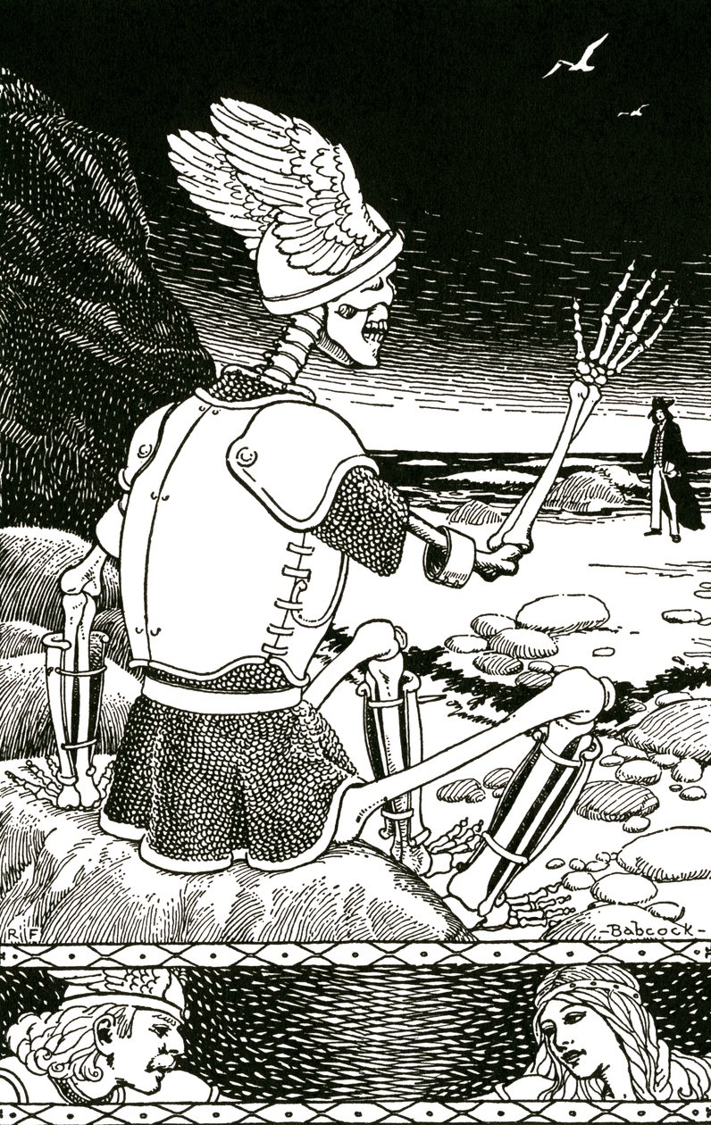 Death as a Skeleton Bidding Farewell to a Man, c.1930 by Richard Fayerweather Babcock