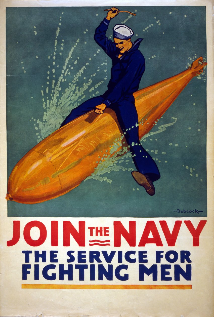 Join the Navy, c.1917 by Richard Fayerweather Babcock