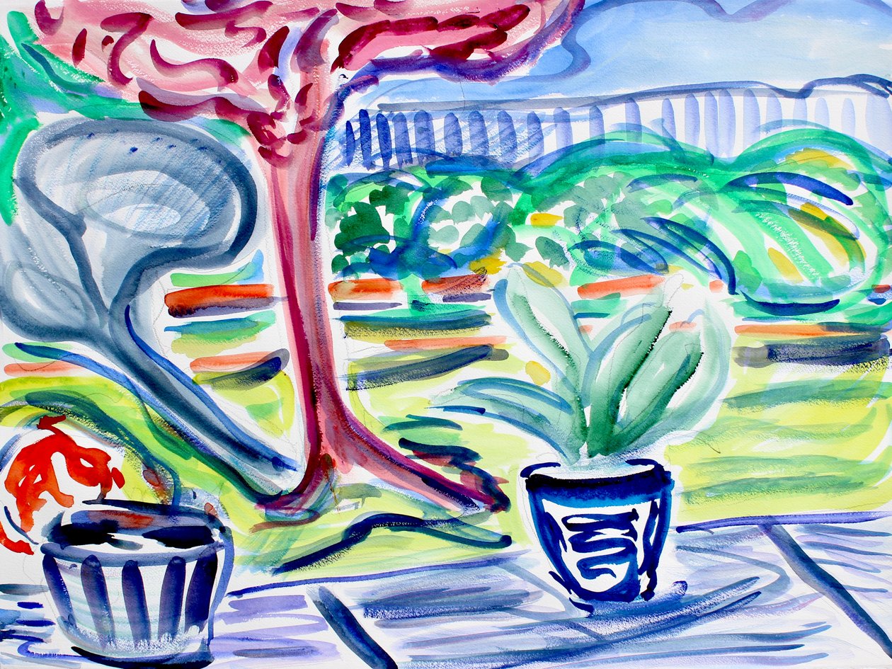 Backyard with Plum Tree, 2020 by Richard Fox