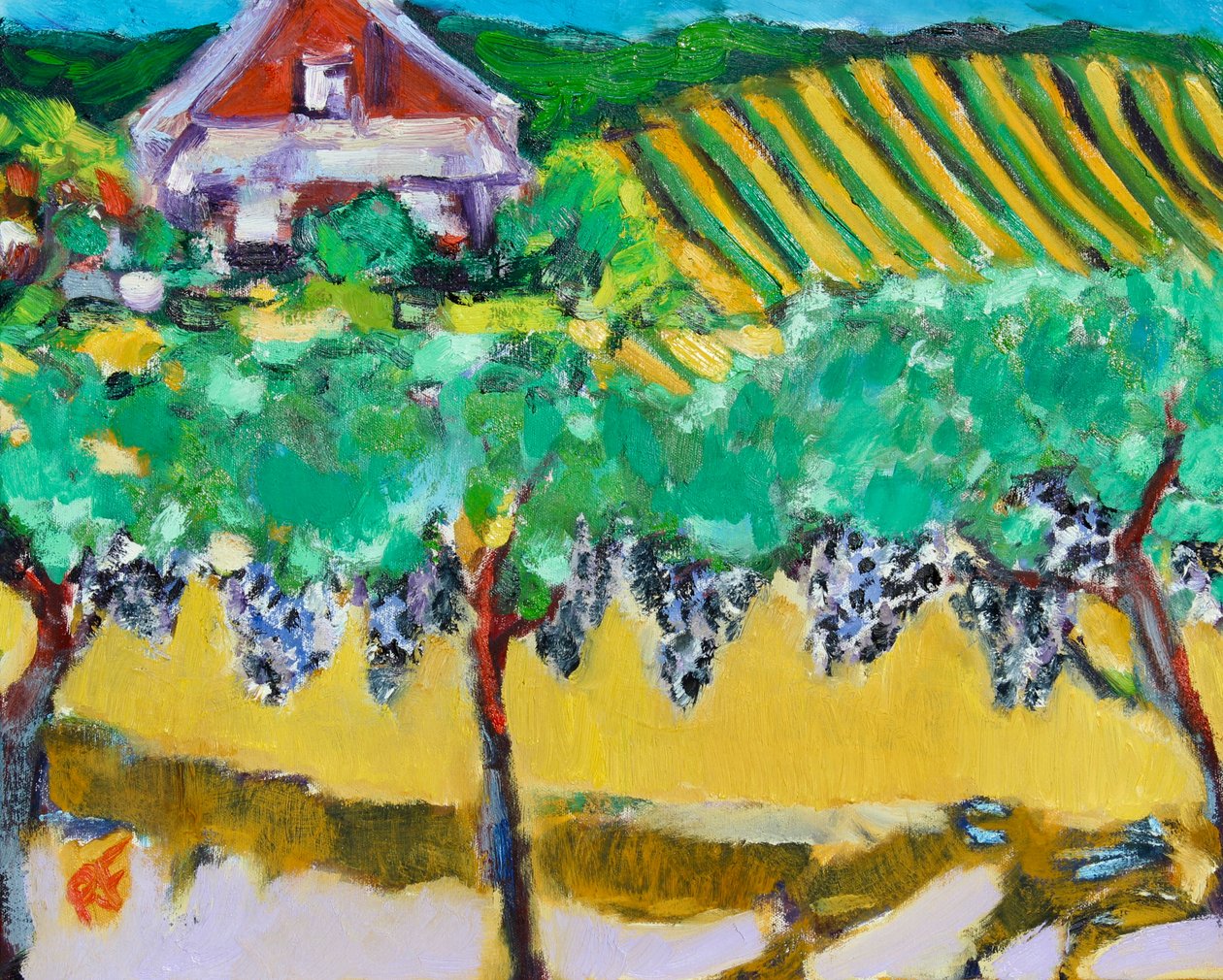 Merlot Grapes, Napa, 2017 by Richard Fox