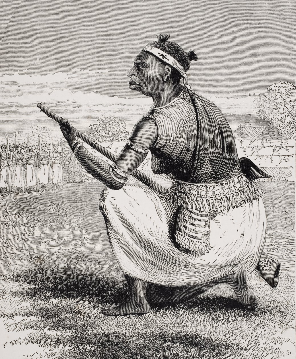 The chief officer of Richards Brigade of Amazons, from The Life of Captain Sir Richard Burton, Volume II by Isabel Burton published 1893 by Richard Francis Burton