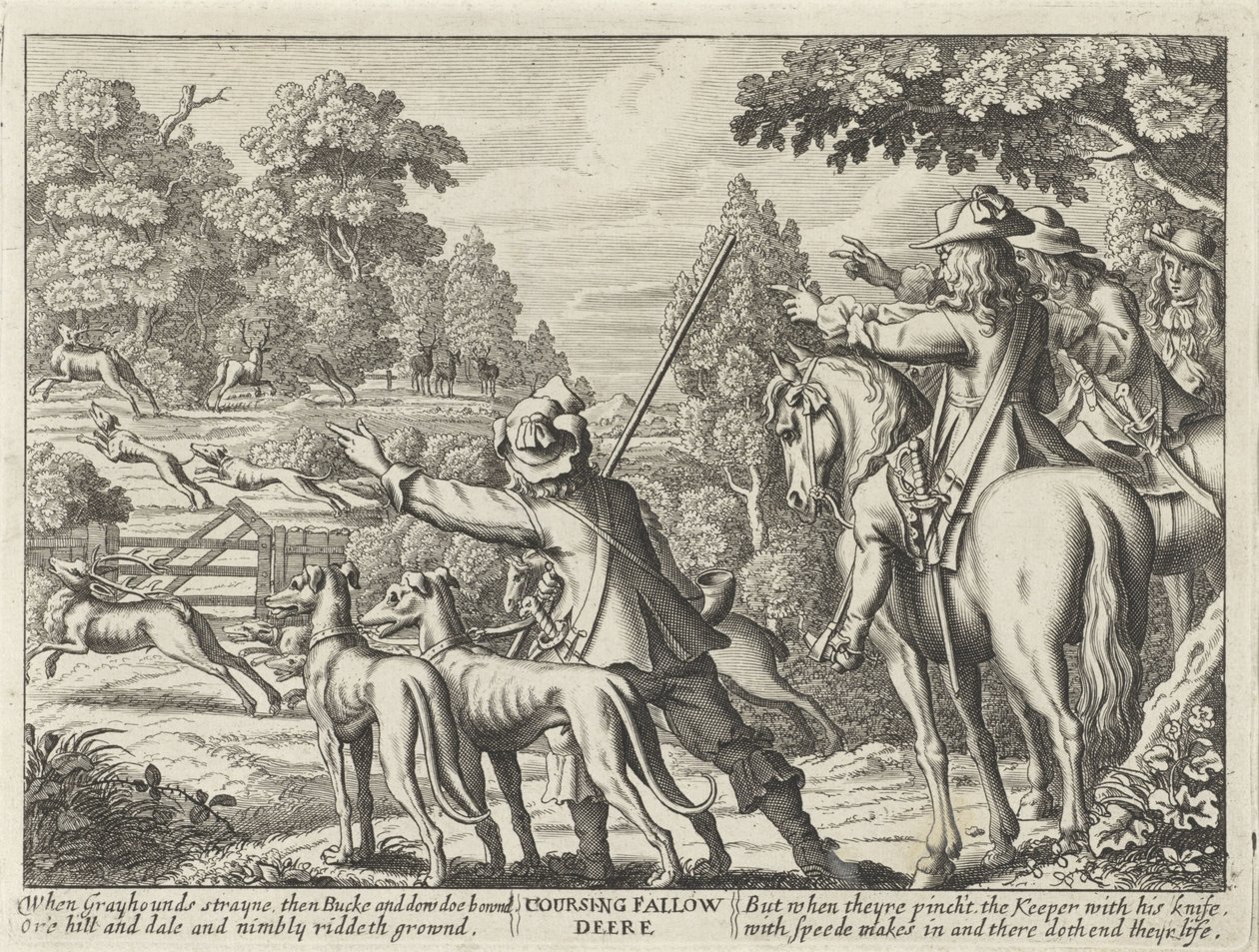Deer Chased by Hunting Dogs by Richard Gaywood (possibly)