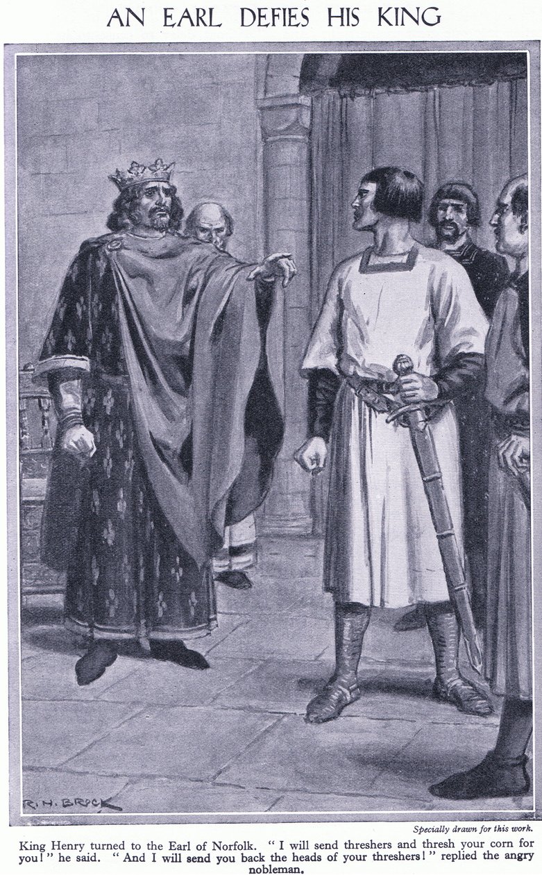 An Earl Defies His King. The Earl of Norfolk and King Henry by Richard Henry Brock