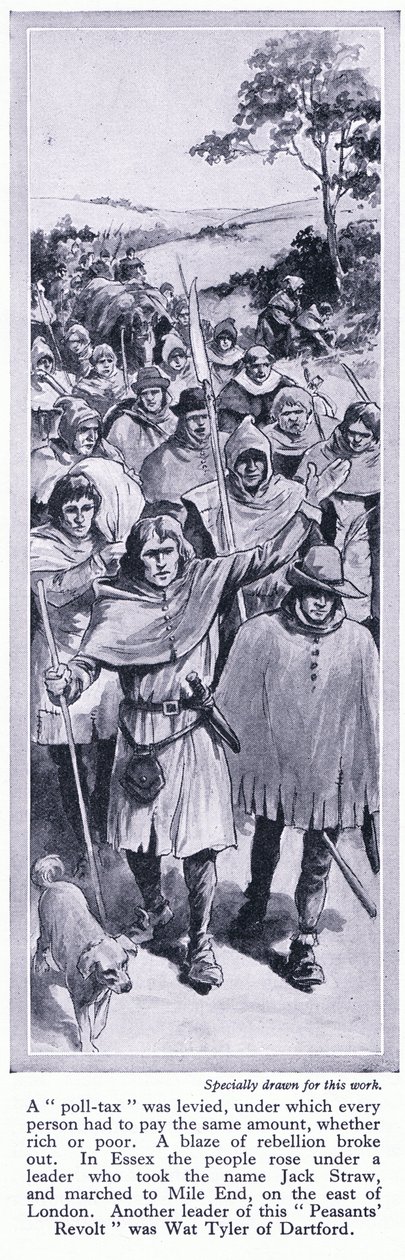The Peasants Revolt, Jack Straw and Wat Tyler by Richard Henry Brock